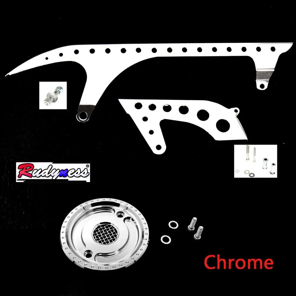 

Передний и задний хромированный приводной шкив двигателя для мотоцикла Harley Sportster XL 883 1200 48 72 SuperLow 2004-2018