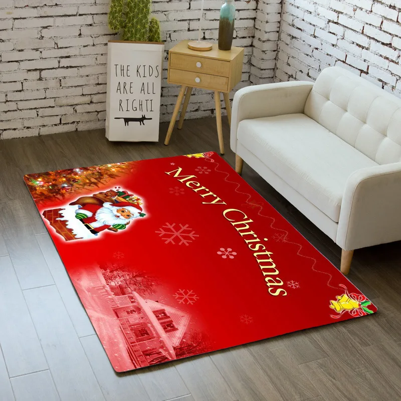 Счастливого Рождества ковер мультфильм Спальня детский игровой коврик мягкой