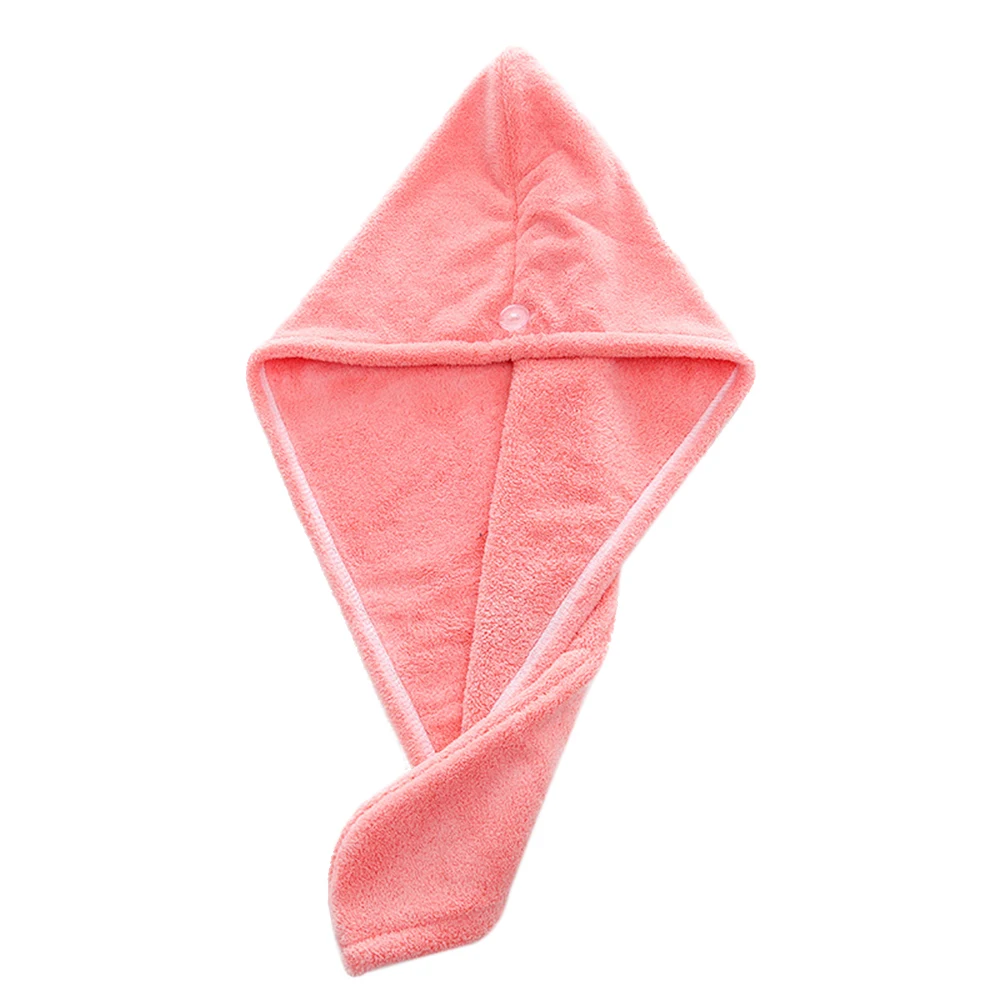 pink Быстросохнущее полотенце для волос, сухая шапка из бархата кораллового цвета, сухая шапка для волос, Прямая с фабрики, быстро впитывающая влагу из микрофибры для сушки волос, шапочка для душа - Цвет: pink