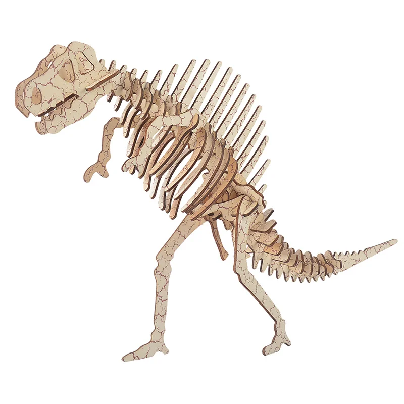 DIY 3D лазерная резка деревянный спинозавр динозавр головоломка игра подарок для