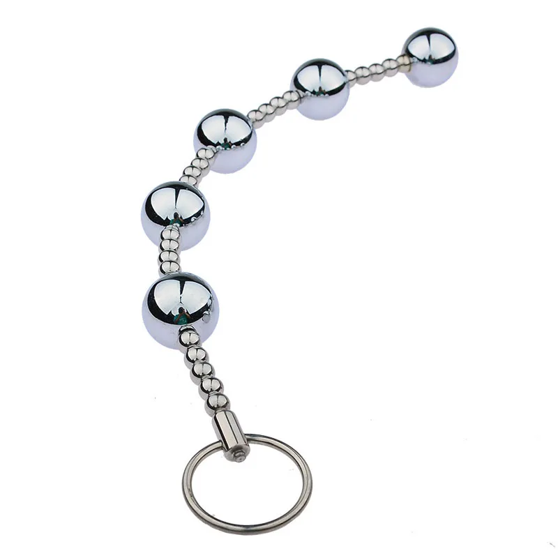 Длинная Анальная пробка Металлические анальные шарики расширитель массаж