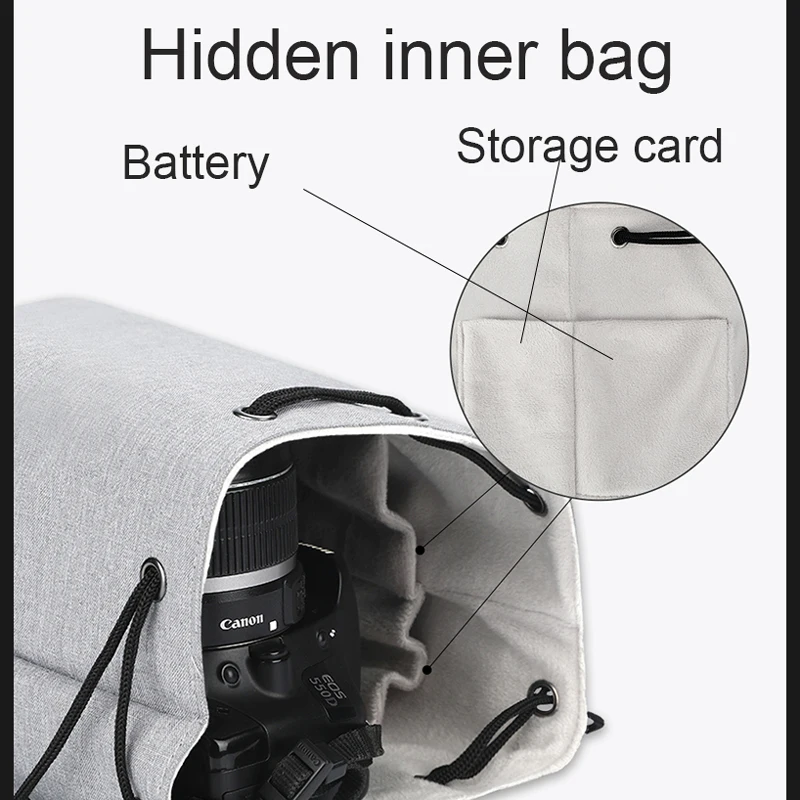 BUBM дорожная камера Чехол сумка на шнурке DSLR мягкорисующий объектив чехол гаджет