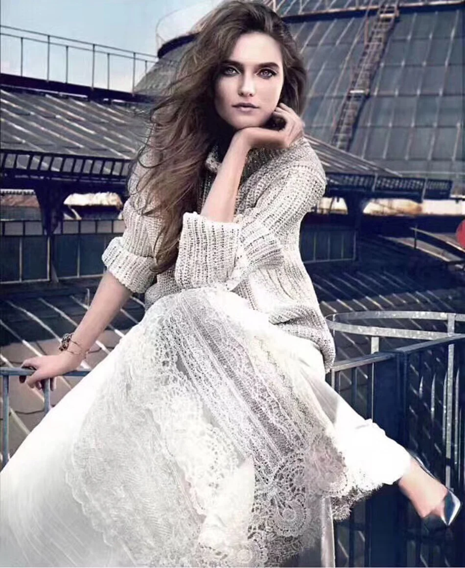 2021 Autumn Winter New Cashmere Sweater Ladies White Sequined Turtleneck Pullover Women Fashion Loose Long-Sleeved Sweaters | Женская