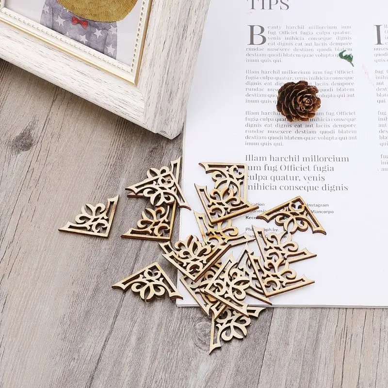 2020 Новинка 50 шт лазерная резка дерево украшение деревянная форма Ремесло
