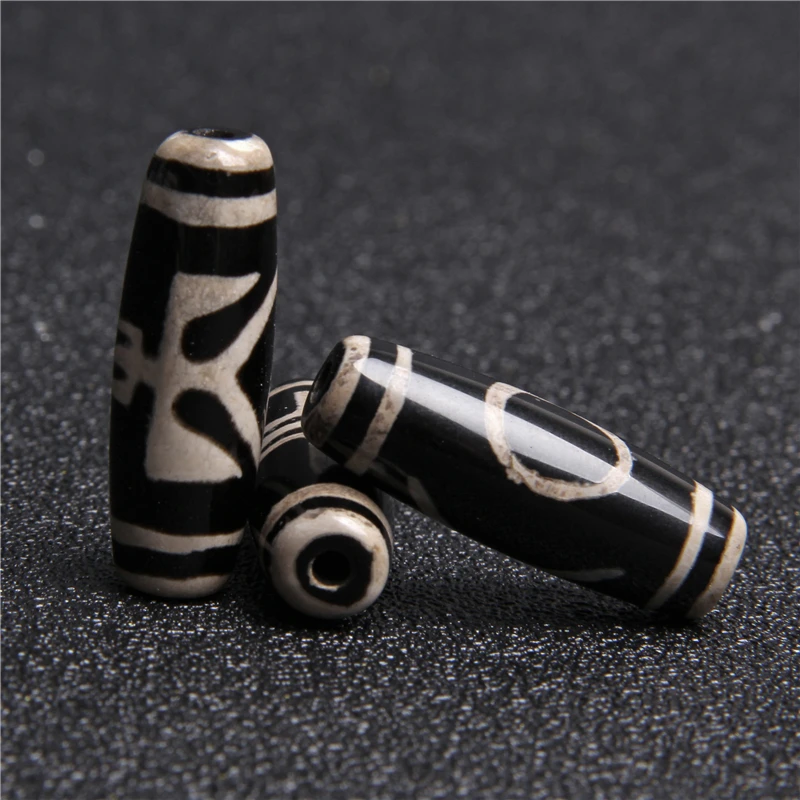 Бусины черного агата Будда для молитвы 28 мм Овальный натуральный Тибетский