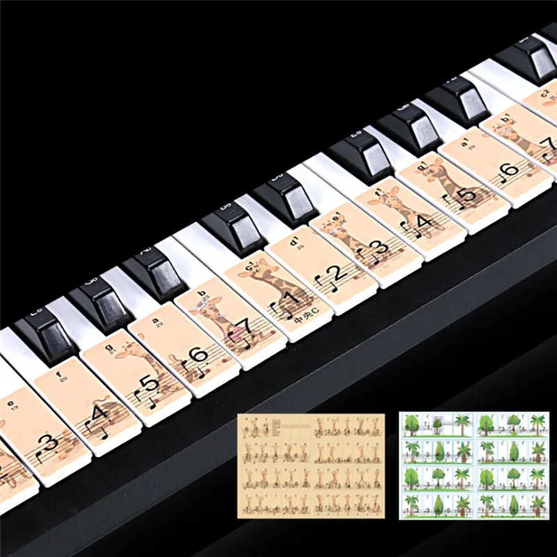 Наклейка на клавиатуру 54/61 клавиши электронная клавиатура наклейка 88 клавиш