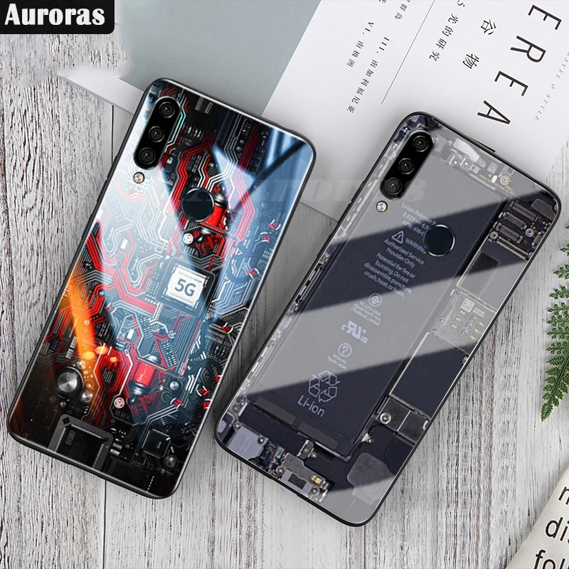 Чехол Auroras для Honor 9X Explorer окрашенный чехол из закаленного стекла Huawei P Smart Z чехлы Pro