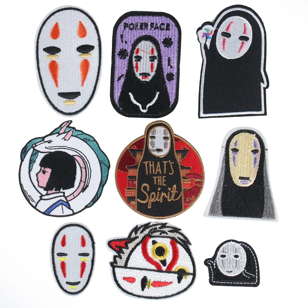 

1PCS Spirited Away Patch Iron on Patches for Clothes Japan Anime Patch Sticker on Clothes Embroidered Applique for Clothing