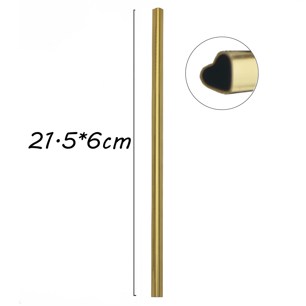 1/3 шт. многоразовая зеркальная чайная соломка в форме сердца из нержавеющей стали