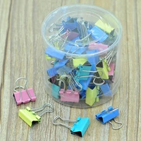 60pcslot 15mm colorful metal binder clips paper clip office stationery binding supplies