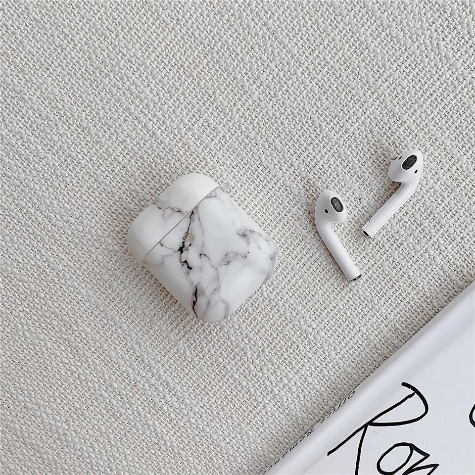 Мраморный цветочный чехол для Airpods 1 2 Bluetooth наушники чехол для зарядки защитные чехлы аксессуары для кожи для Apple Air Pods чехол для на аирподс 2 1