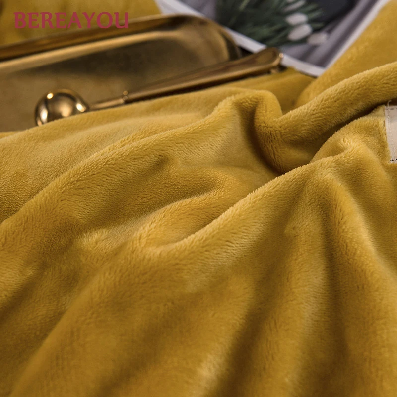 Комплекты роскошного постельного белья из 3/4 шт. фланель полиэстер розовый серый