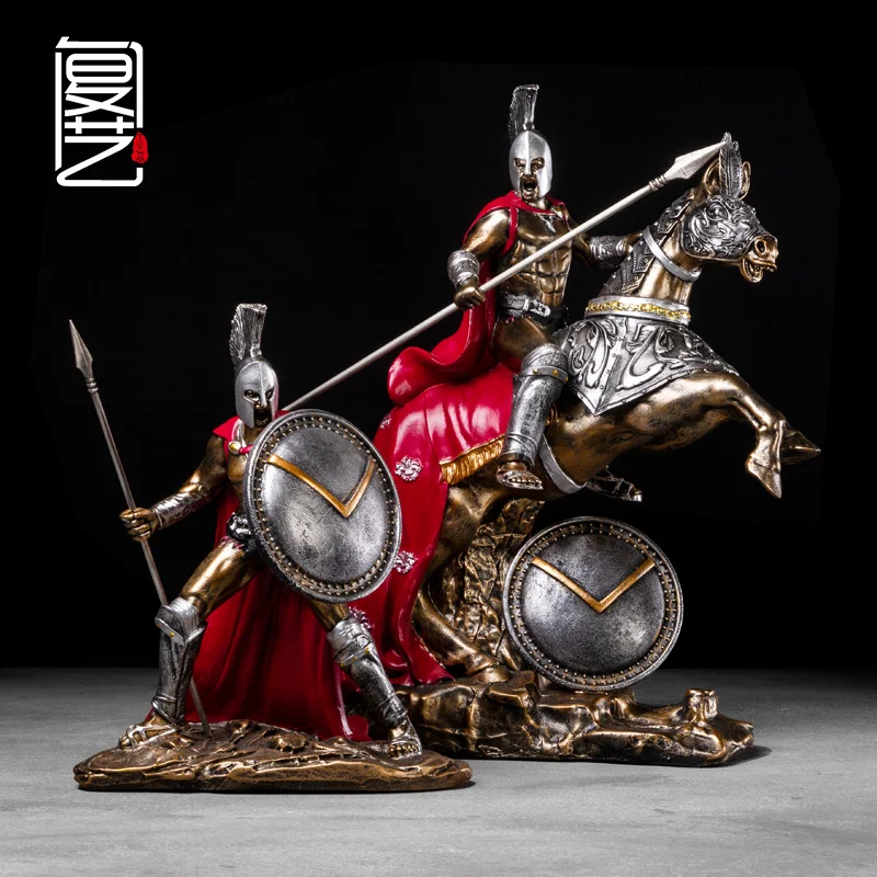

Ancient Rome Ornament Retro Spartan Character Model Resin Craft Figurines Home Decor Spartan Warrior Statue Figure Decorate Gift