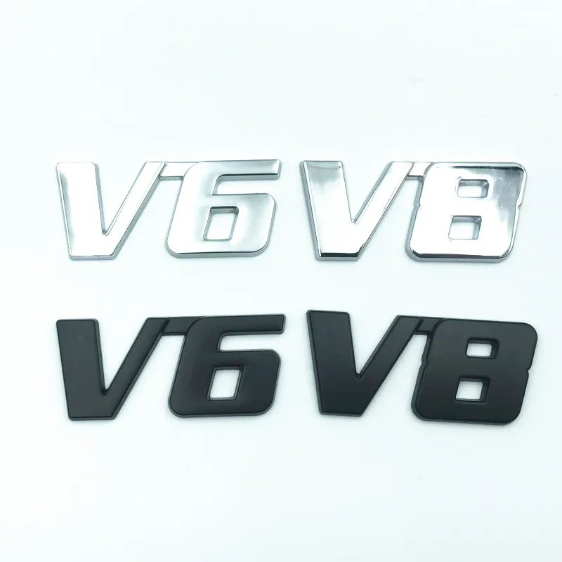 

3D металлический багажник автомобиля эмблема перемещения V6 V8 4WD AWD авто наклейки