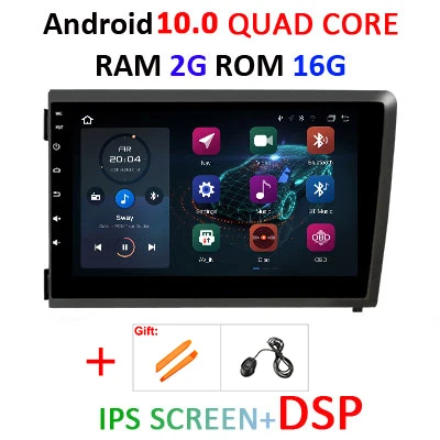 Ips DSP 8 ядерный 4 г 64 г 2 Din Android 10 автомобильный мультимедийный плеер DVD gps аудио для VOLVO S60 V70 XC70 Автомагнитола ПК стерео obd2 DVR - Цвет: 2G 16G IPS DSP