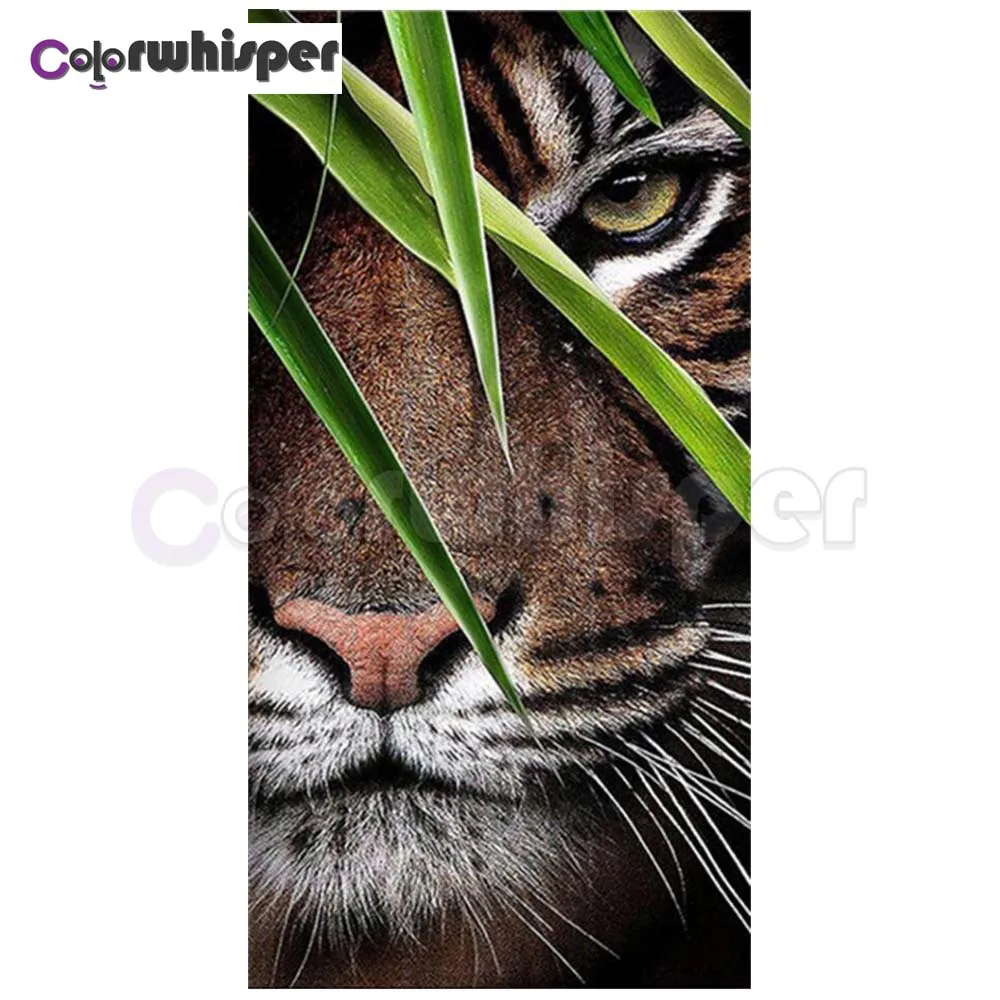 Алмазная картина полностью квадратная/круглая дрель Тигр 5D Daimond вышивка Крест