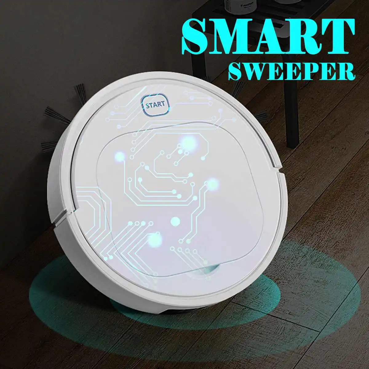 

1800Pa Multifunction Robot Vacuum Cleaner 3-In-1 USB Rechargeable Smart Sweeping Robot Dry Wet Sweeping Vacuum Cleaner For Home