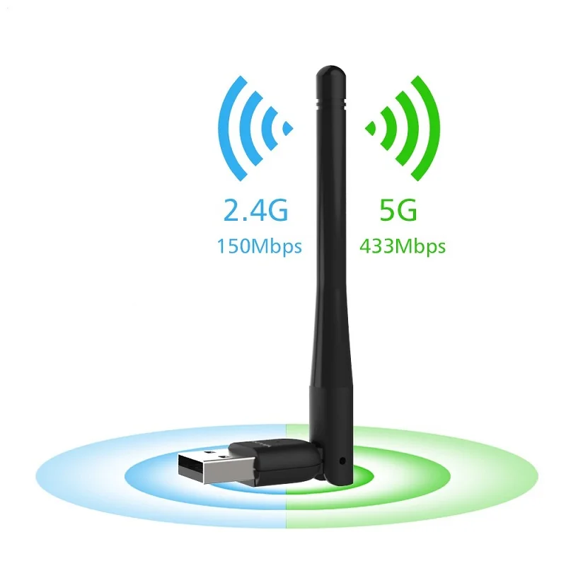WL-WN691AE-A Wavlink USB Wifi адаптер 600 Мбит/с WiFi ключ двухдиапазонный 2,4/5 ГГц беспроводной USB Wifi приемник мини Сетевая Карта Антенна для рабочего стола - Цвет: WL-WN691AE-A