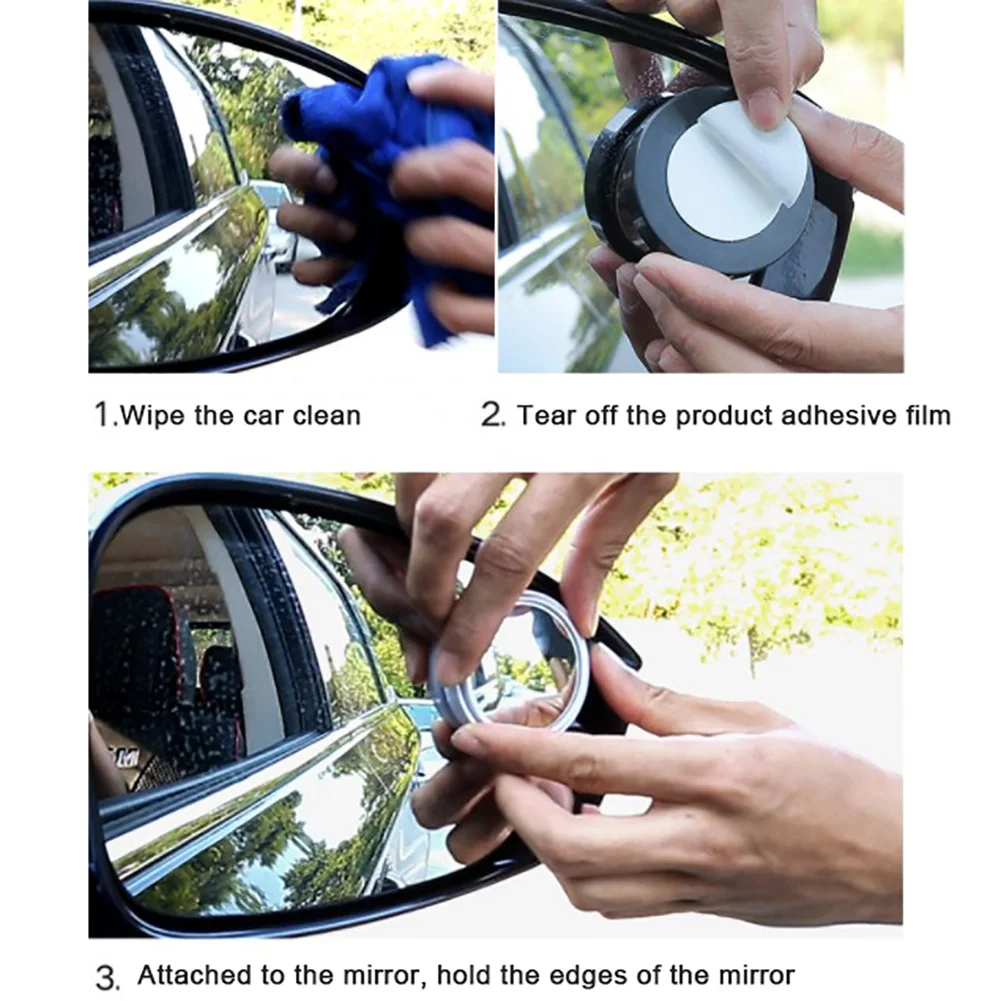 Зеркало для слепых зон регулируемое на 360 градусов круглое зеркало парковки