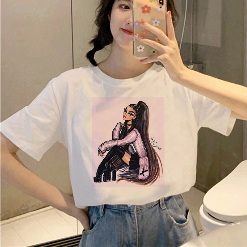 

Female fashio girls Harajuku T Shirt Women Fans T-shirt Aesthetic Ullzang Print Tshirt Girl 90s Graphic Korean Top Tee