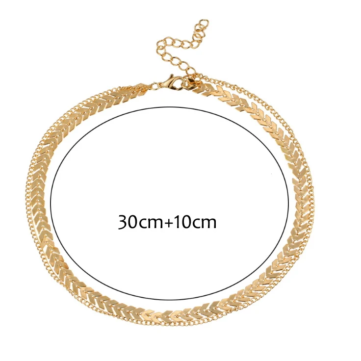 Ожерелье-чокер женское Двухслойное самолетик | Украшения и аксессуары