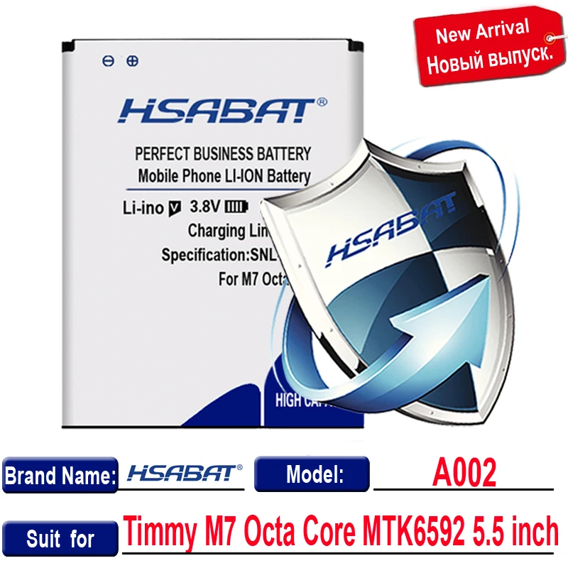 HSABAT Бесплатная доставка 4900mAh A002 для Timmy M7 Octa Core MTK6592 5 дюймовый аккумулятор |