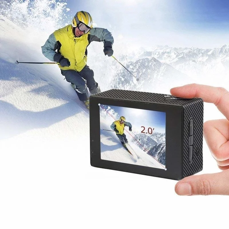 Спортивная экшн-видеокамера WIMIUS Q2, Full HD 1080 P, WiFi, 12 МП, 30 м, водонепроницаемая камера для подводной съемки, 170D, 2,0 дюйма, с ЖК-экраном