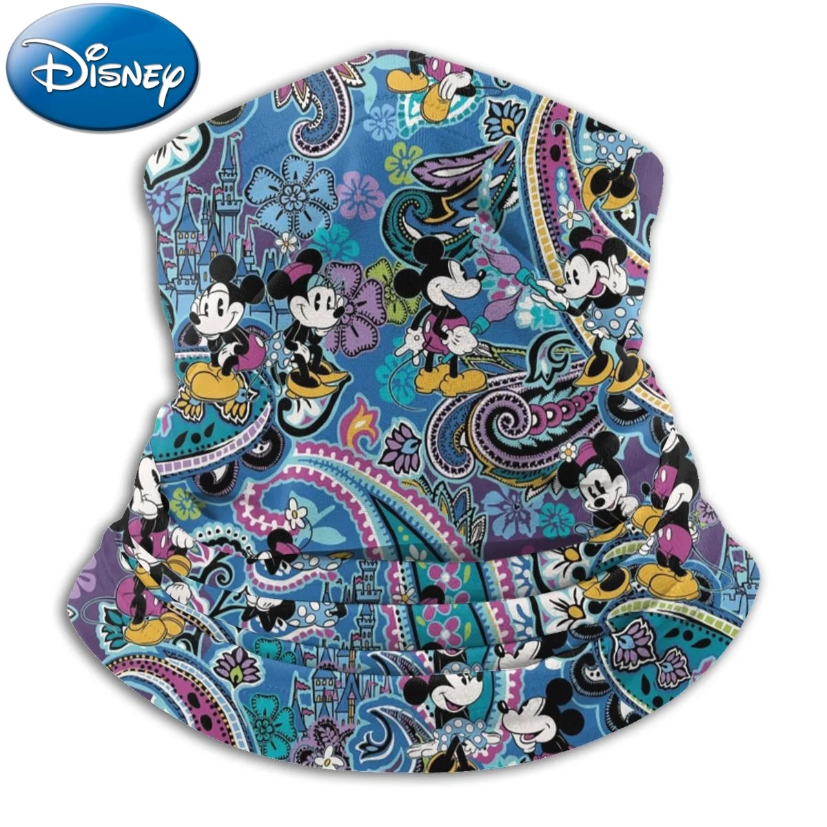 

Disney Cartoon Cotton Face Mask Winter Plus Velvet Warm Scarf Outdoor Sports Bib Scarf Suitable For Men Women Christmas Print