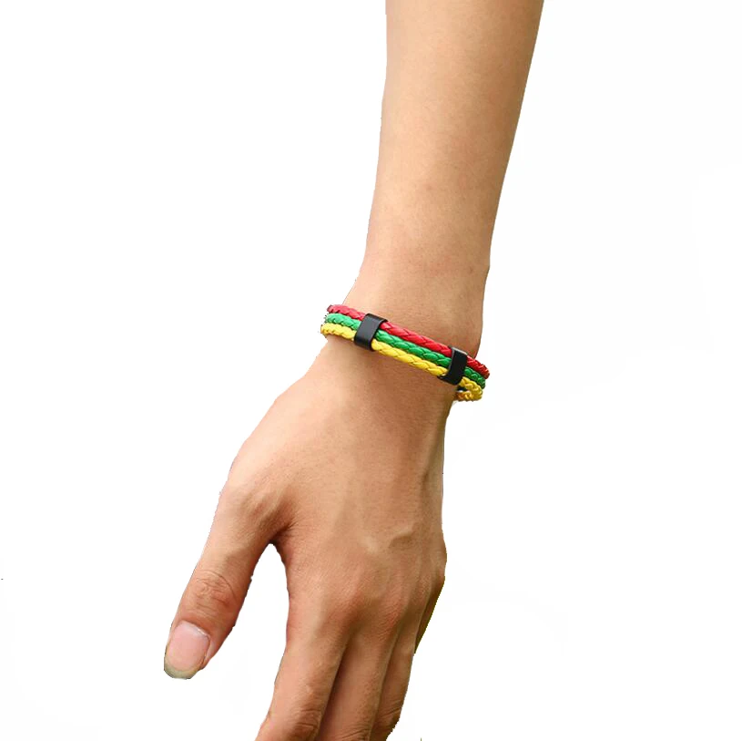 Национальный флаг Цвет ES Испания Многофункциональный Слои кожаный браслет для