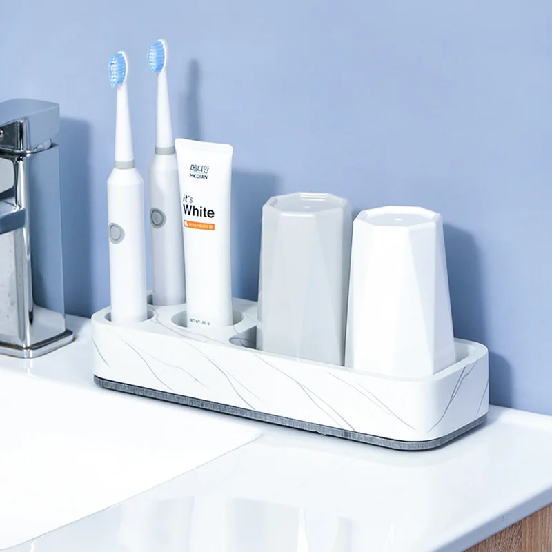 

Простой двойной держатель для электрической зубной щетки в ванную комнату, подставка для мытья рук, стол для мытья, коробка для хранения, полочка для хранения из диатомелии