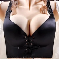 bandage push up bra women 34 52 c d e plus size bralette black sexy bras wireless underwear thin gathered brassiere big breast