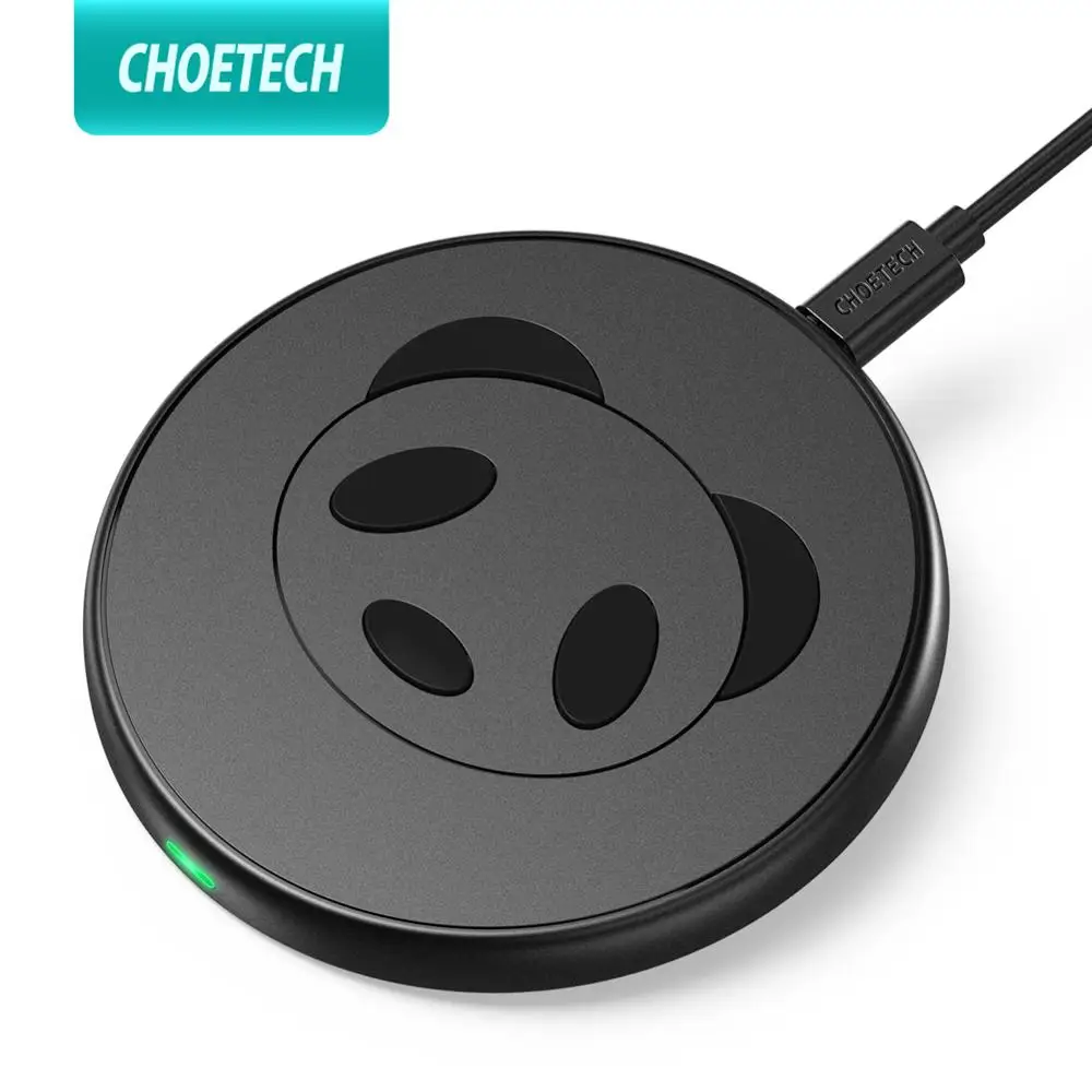 CHOETECH 10 Вт Qi Беспроводное зарядное устройство для iPhone X 8 Plus быстрая Беспроводная