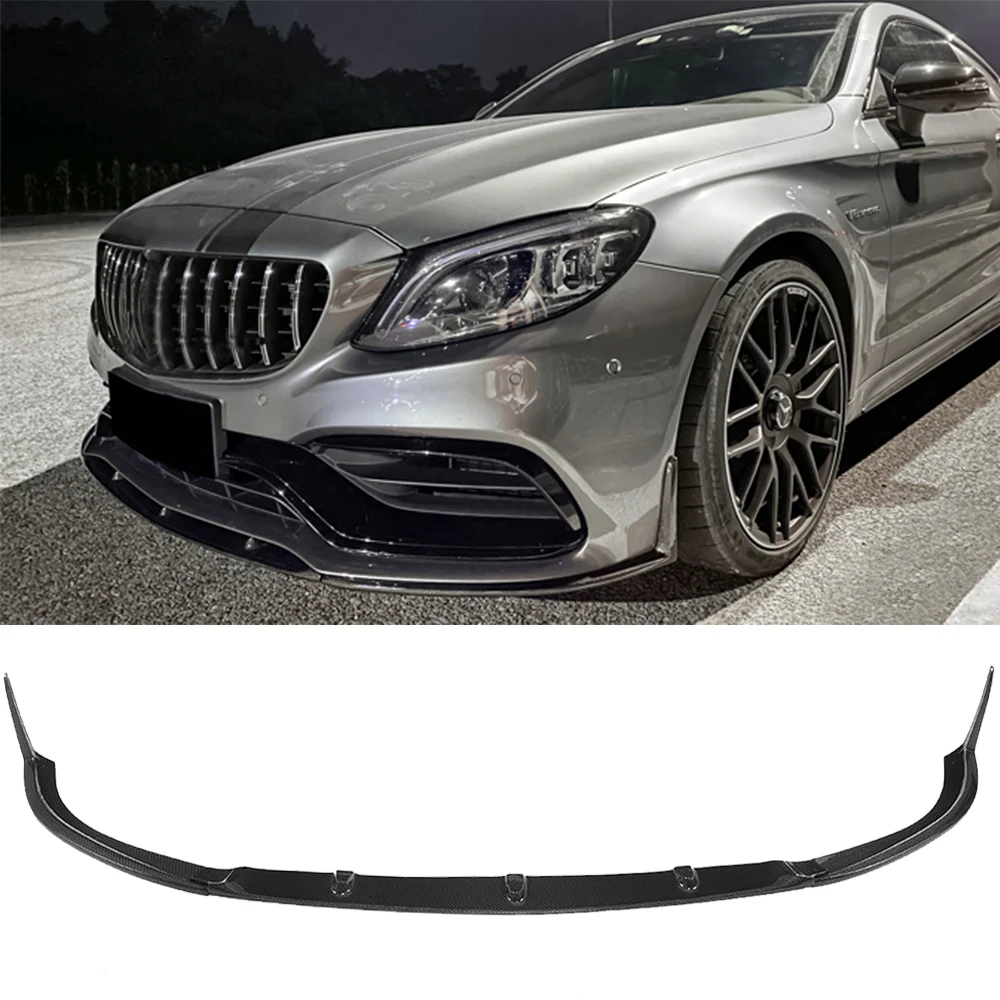Передний спойлер для Mercedes Benz C Class C205 C63 AMG Coupe 2 Door 2015 2019 защита переднего бампера из