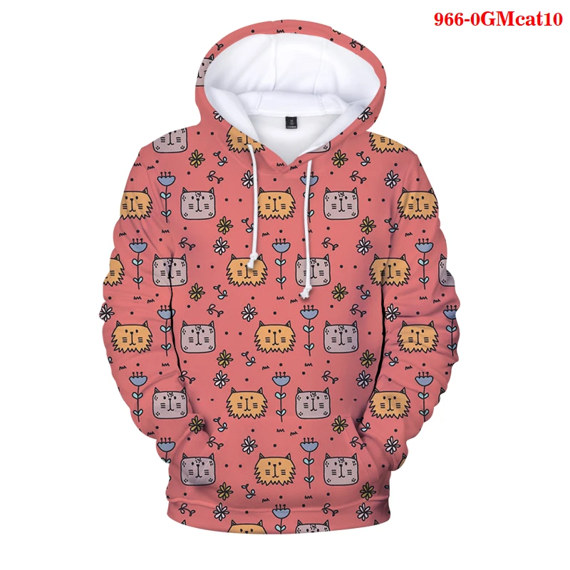

Kawaii Hoodie Cat Graphic Hoodies 3D Clohtes Harajuku Sweatshirt Oversized Hoody Fashion Plus Size Sweatshirts Cute Animal Tops