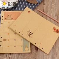 a5 kraft dot grid notebook kraft paper notebook daily planner weekly month planner loose leaf notebook refill paper blank 1pc