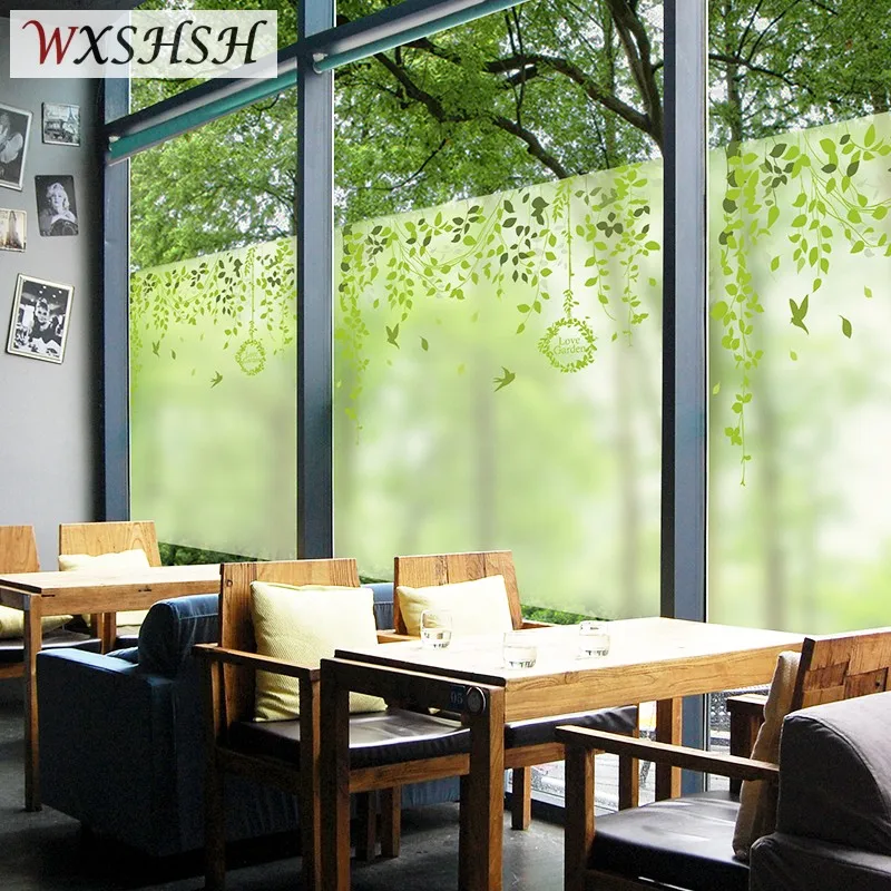 Статическая клеящаяся оконная наклейка индивидуального размера пружинный стиль