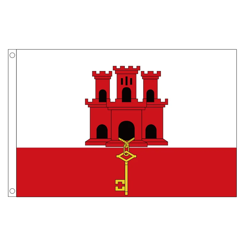 

free shipping xvggdg 90 x 150cm Gibraltar flag Banner Hanging National Gibraltar flags Home Decoration