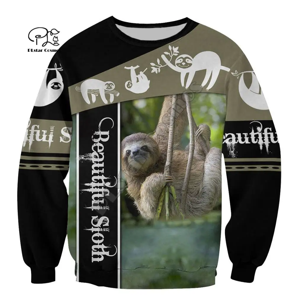 

PLstar Cosmos 3DPrint Hunter hunting Sloth Doom Animal Unisex Harajuku Streetwear Man/Woman Funny Hoodies/Sweatshirt/Jacket/-a7