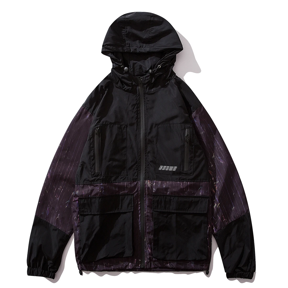 Мужская куртка с капюшоном в стиле хип-хоп Повседневная Уличная хлопковая