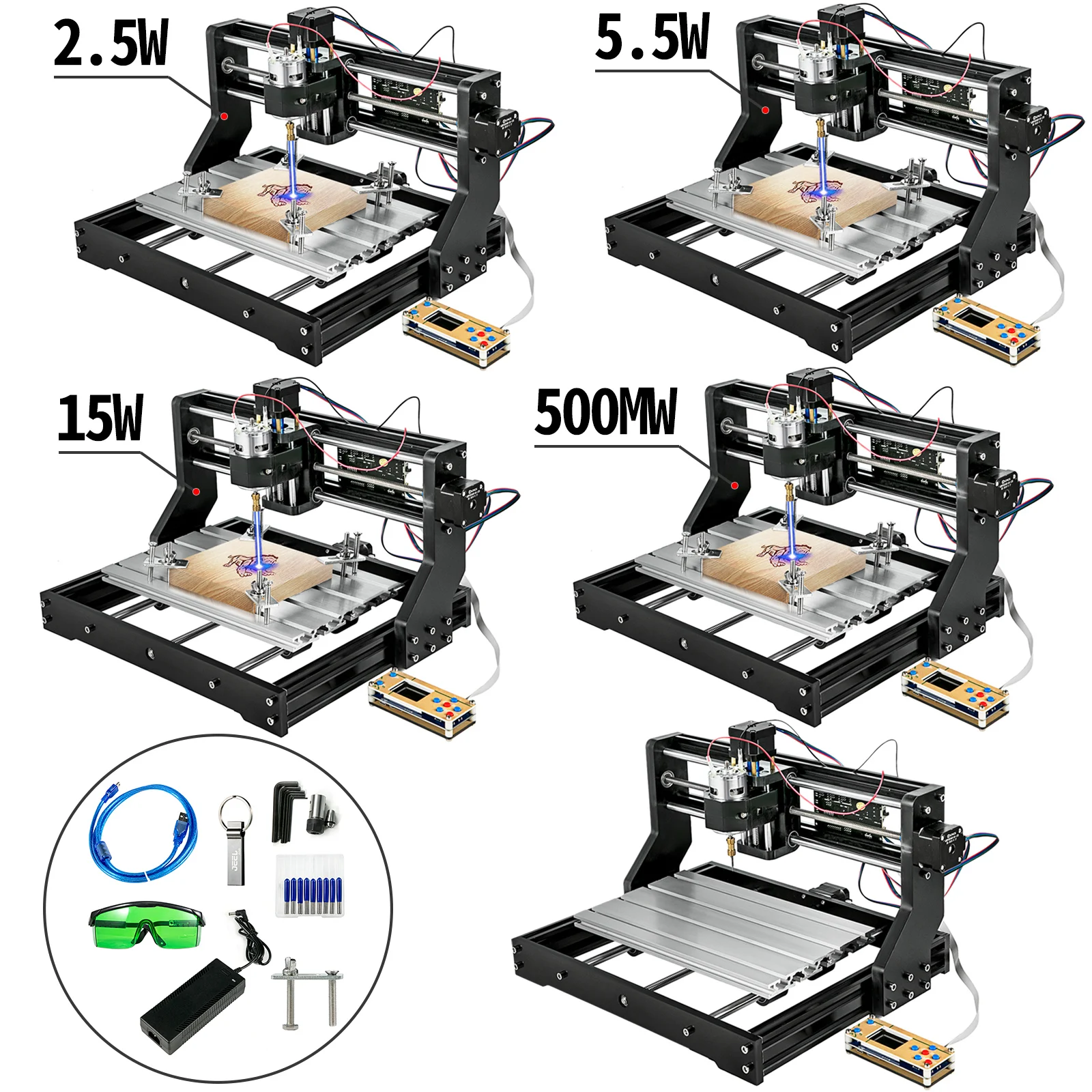 Фрезерный станок VEVOR CNC 3018 PRO 3 оси гравировка автономное управление лазерная