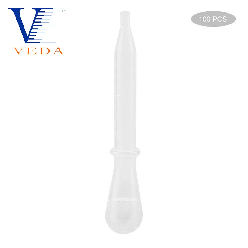 100PCS/set VEDA Disposable Plastic Pipette Eye Droppers Transfer Single Wrap Sterile Liquids Mix Transfer Pipette Airbrush Paint