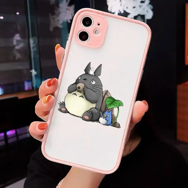 

Studio Ghibli Totoro Ponyo Spirited Away Phone Cases matte transparent For iphone 7 8 11 12 plus mini x xs xr pro max cover