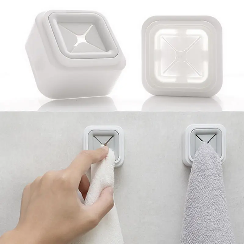 Крючок для полотенец Не оставляющий следов пластмассовый зажим из ПВХ хранения