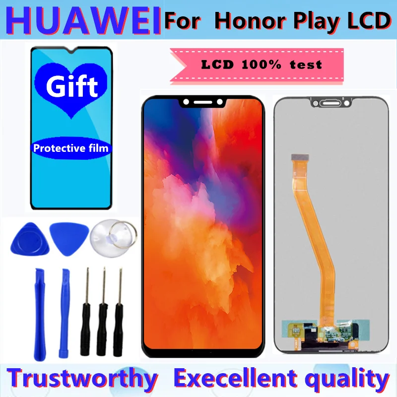 

6,3 "для HUAWEI Honor Play, ЖК-дисплей, COR-L29 COR-AL00, сенсорный экран, дигитайзер, запасная часть в сборе