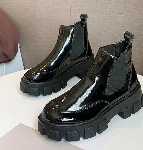 Женские ботильоны женские ботинки челси без шнуровки женская зимняя Осенняя