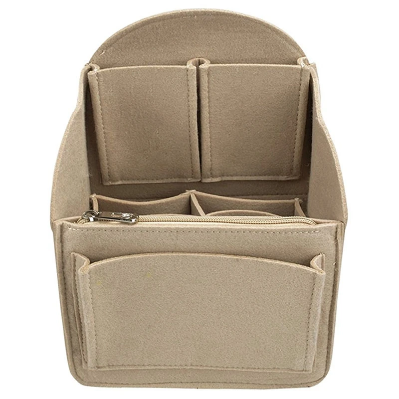 Felt Backpack Insert Organizer Storage Bag Universal In Men Women Shoulder Tote Bags Handbag Organizers(Dark Khaki) | Дом и сад