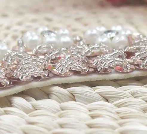 Блестящий костюм для женщин и детей 5 см шириной с жемчужными блестками лентой