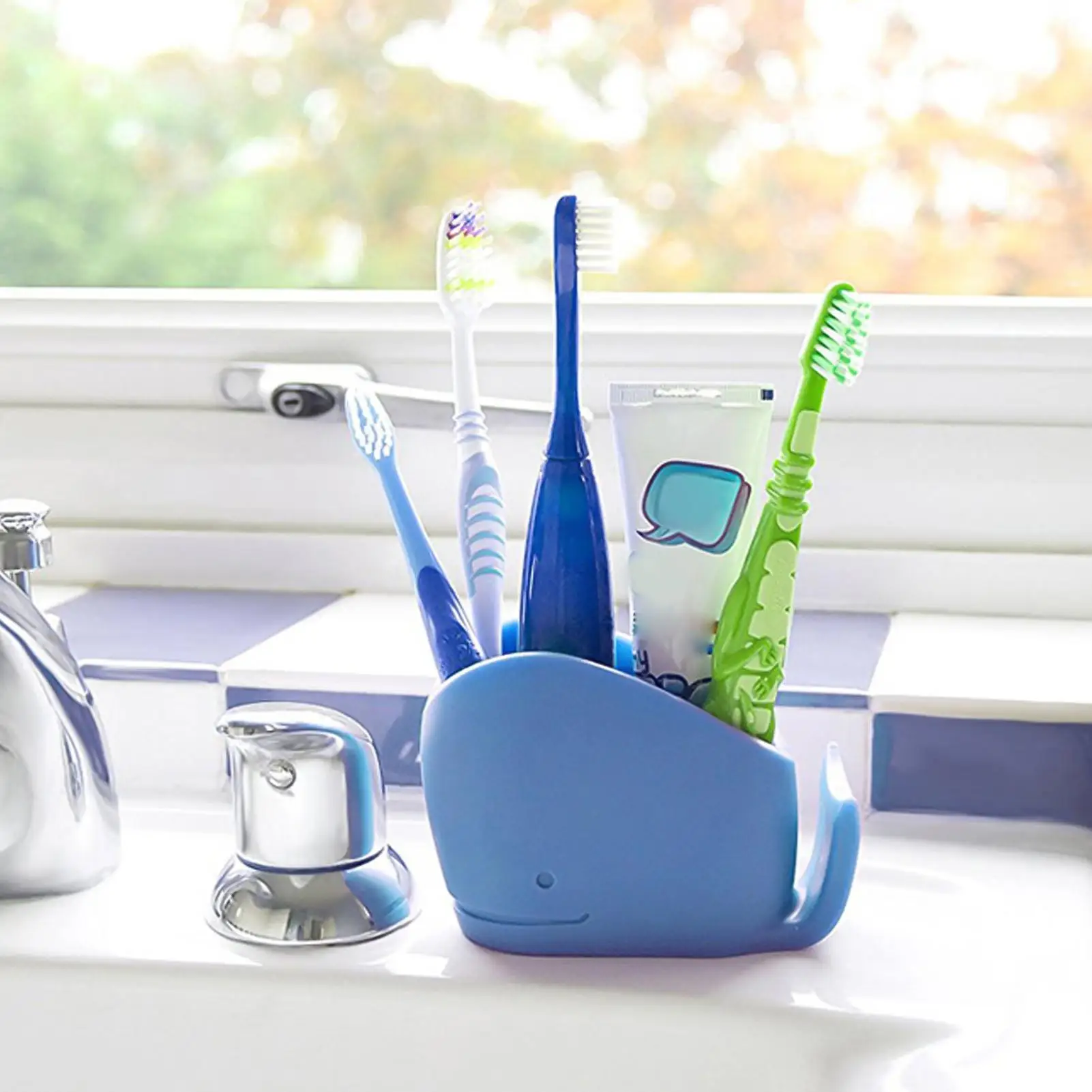 Креативная силиконовая стойка для хранения держатель зубной пасты и щетки в