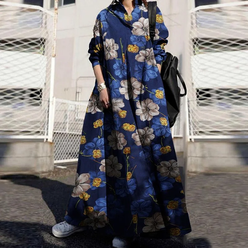 

Ramadan Eid Muslim Women Dress Mubarak Floral Print Abaya Dubai Turkey Arabic Jalabiya Prayer Hijab Dress Robe Femme Kaftan 2021