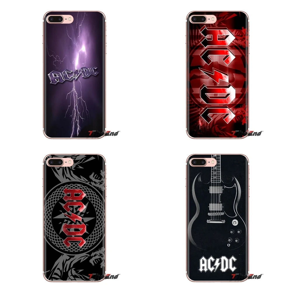 Музыка ACDC AC DC Малкольм Angus прозрачные мягкие чехлы для samsung Galaxy S3 S4 S5 мини S6 S7 край S8